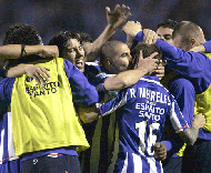A festa dos jogadores do F.C. Porto no Bonfim