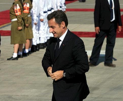 Nicolas Sarkozy e Carla Bruni em Israel