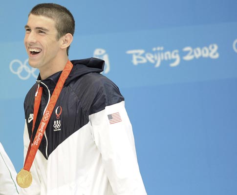 Michael Phelps, o sorriso de ouro