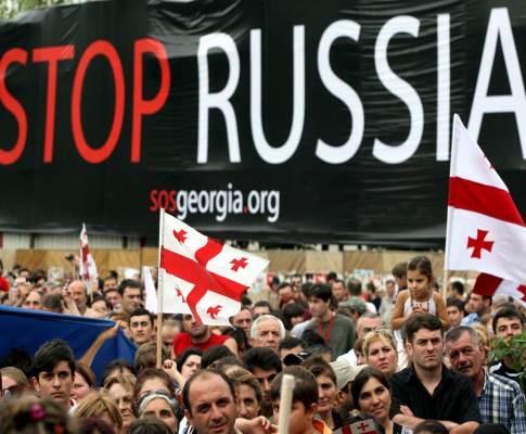 Geórgia manifesta-se contra a Rússia