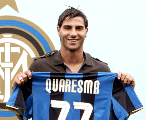 Ricardo Quaresma apresentado no Inter com o número 77.