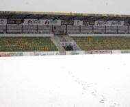 Neve no Estádio da Mata Real