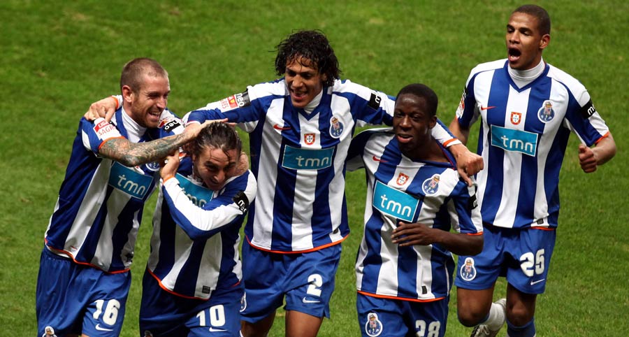 Festejos dos jogadores do F.C. Porto
