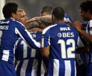 Festa do F.C. Porto depois do golo ao Leixões na Taça