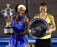 Serena Williams e Dinara Safina no final do Open da Austrália