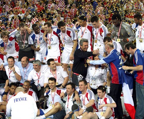 França festeja a vitória no Mundial de andebol