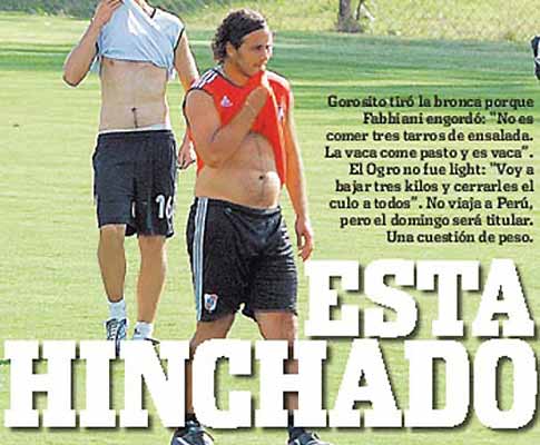 Fabbiani (River Plate): gordo?