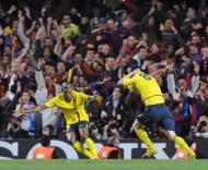 Iniesta prepara-se para festejar o golo que apurou o Barça para a final