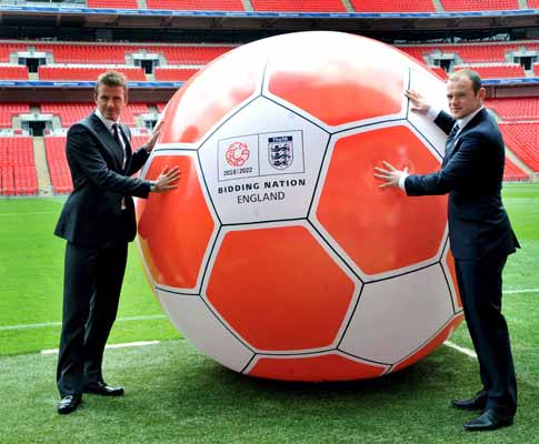 Beckham e Rooney apoiam Mundial 2018