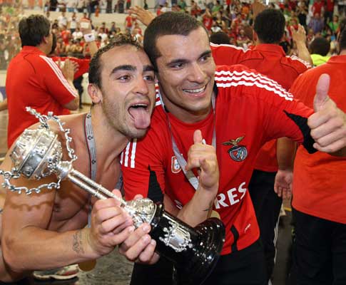 Futsal: festa do Benfica depois da conquista da Taça