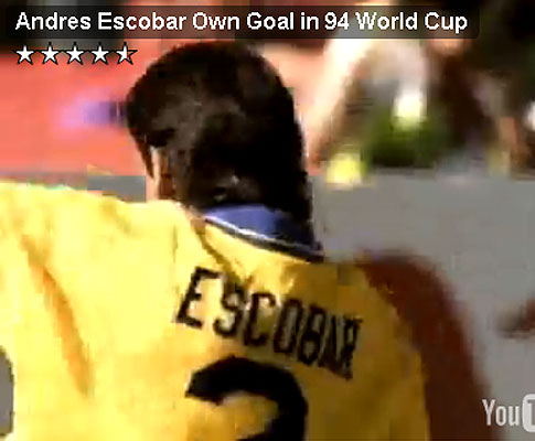 Escobar e o autogolo no Mundial 94