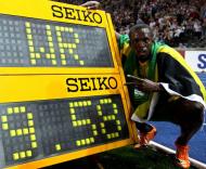 Bolt festeja o recorde do Mundo