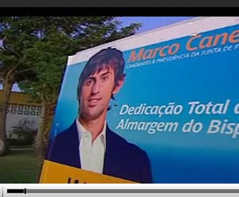 Marco Caneira em campanha eleitoral