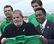 Lula e  Pelé em campanha pelo Rio 2016