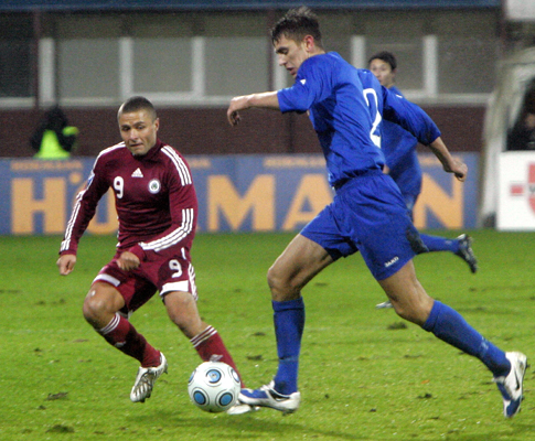 Letónia-Moldávia, fase de qualificação Mundial 2010