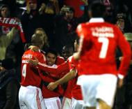Benfica festeja golo de Saviola em Vila do Conde