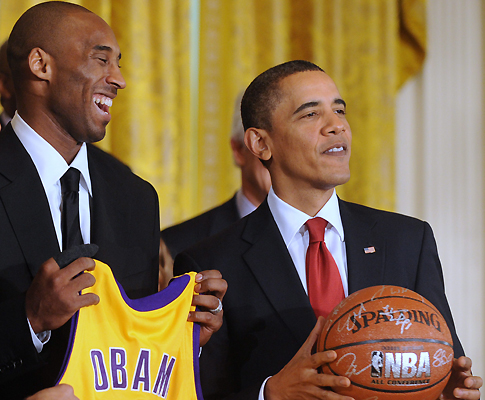 Barack Obama e Kobe Bryant (LA Lakers)