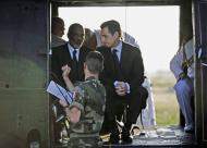 Nicolas Sarkozy em visita ao Haiti (foto: Lusa/Epa)