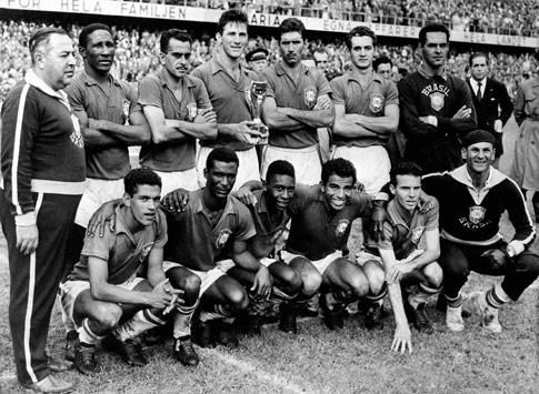 Mundial 1958: o Brasil festeja o primeiro título Mundial (foto Atlântico Press/Press Association)