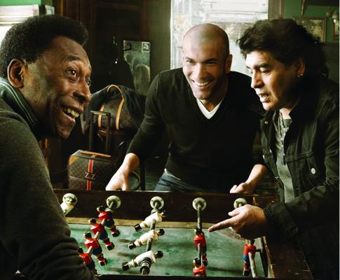 Pelé, Maradona e Zidane em anúncio Louis Vuitton
