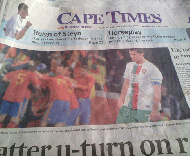 Capa do Cape Times