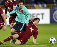 FC Rubin Kazan vs FC Barcelona (EPA/YURI KOCHETKOV)