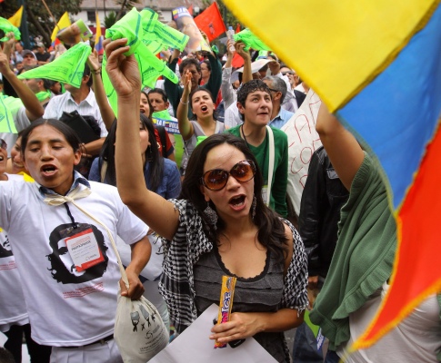 Protesto no Equador (Fonte: EPA/STR)