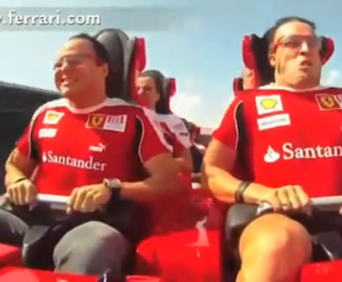 Massa e Alonso na monta-russa da Ferrari