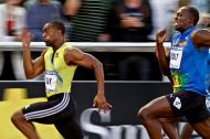 Tyson Gay bate Usain Bolt na prova dos 100 metros, na IAAF Diamond League (EPA/Niklas Larsson)