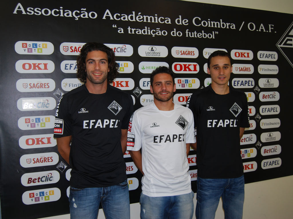 João Real, Marinho e João Dias (foto cedida pela Académica)
