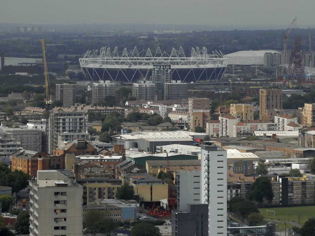 Londres 2012: panorâmica com o Estádio Olímpico em fundo