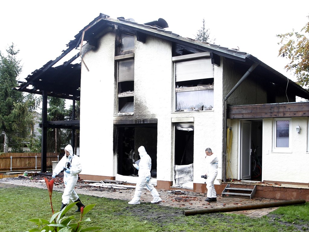 A casa de Breno após incêndio