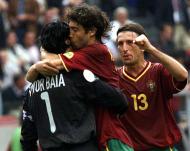 Euro 2000: Portugal-Turquia, 2-0, e Baía defendeu penalty