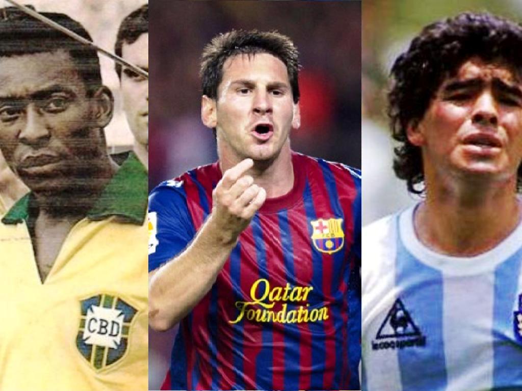Pelé, Messi e Maradona