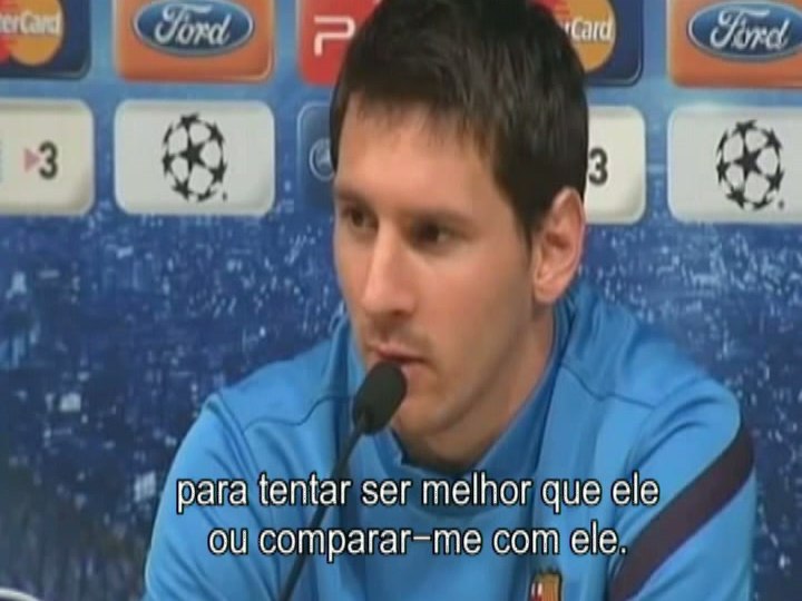 Messi em conferência de imprensa