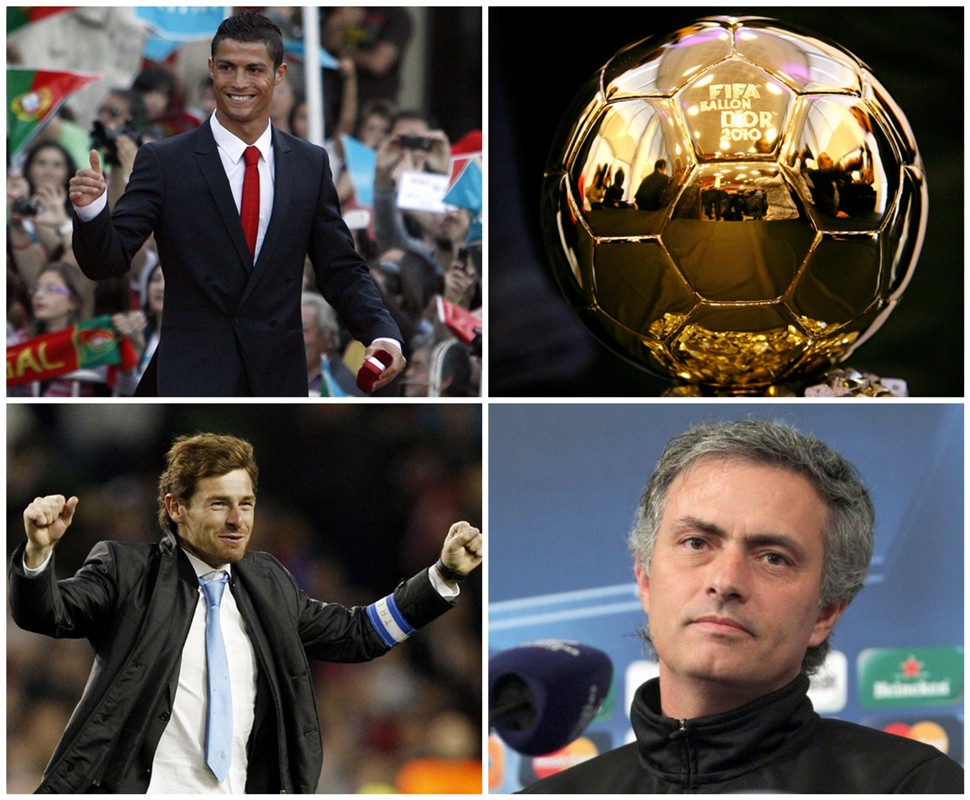 Ronaldo, Mourinho e Villas-Boas nomeados para a Bola de Ouro