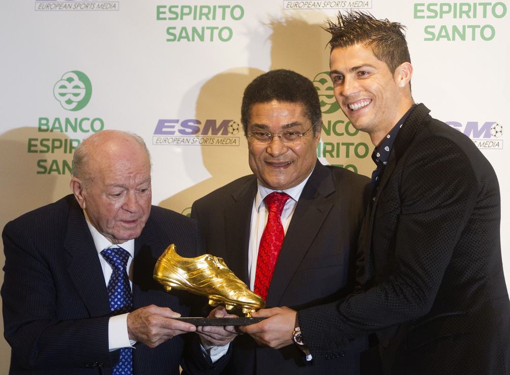 Di Stefano, Eusébio e Cristiano Ronaldo - Bota de Ouro - Fotos: Reuters