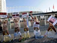 Euro-2012: mulheres do grupo feminista Femen protestam contra a prostituição