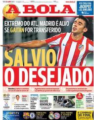 A Bola: Salvio é «o desejado», alvo do Benfica se Gaitán for vendido