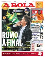 «A Bola»: Sporting em Bilbao, Elia nos planos do Benfica e Hulk negociado para Inglaterra