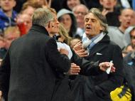 Ferguson e Mancini discutiram no derby [EPA/Peter Powell]