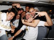 Real Madrid: a festa no avião
