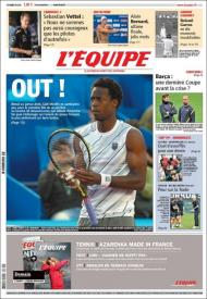 «LEquipe»: Monfils fora de Roland Garros
