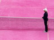 Um court rosa para o dia da mulher [Reuters]