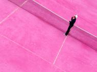 Um court rosa para o dia da mulher [Reuters]