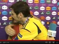 Casillas e Carbonero: desta vez só houve beijos na face
