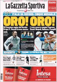«Gazzetta dello Sport»: destaque para as conquistas olímpicas
