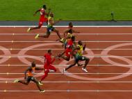 Usain Bolt a aganhar vantagem...