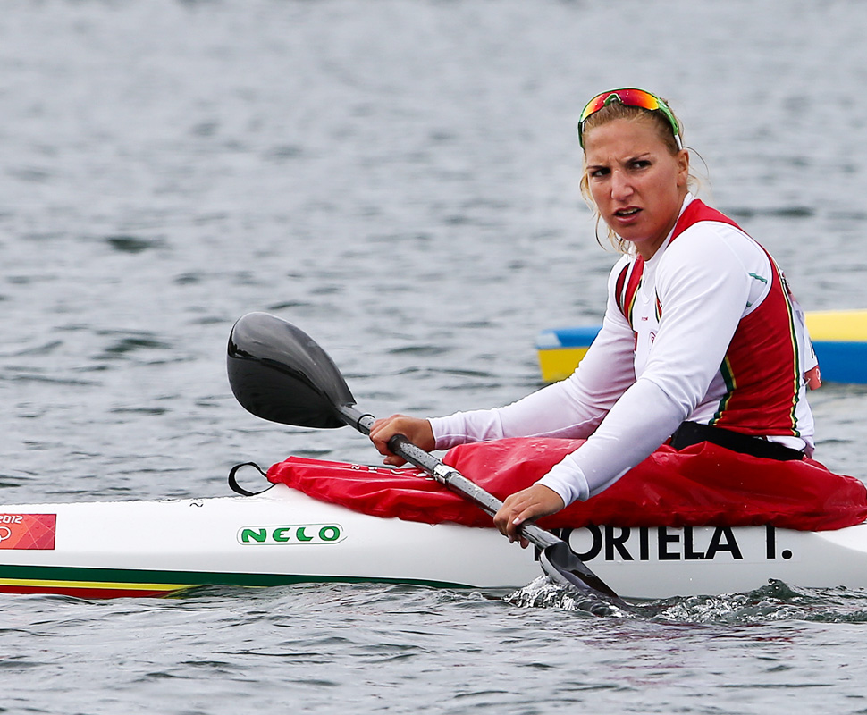 Teresa Portela nos 500 metros de canoagem k1 Foto: Lusa