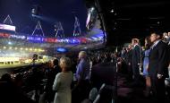 Sebastian Coe, Príncipe Harry e Kate Middleton - Cerimónia de encerramento dos Jogos Olímpicos Londres2012 Foto: Reuters